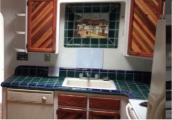 second image of striped cabinets